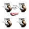 Service Caster 4 Inch Kingpinless High Temp Phenolic Caster Set with Brakes and Swivel Locks SCC-KP30S420-PHRHT-SLB-BSL-4 - alternate 4